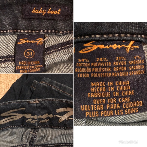 Seven7 Baby Boot Medium Wash Jeans, Size 31x31 - Picture 8 of 8
